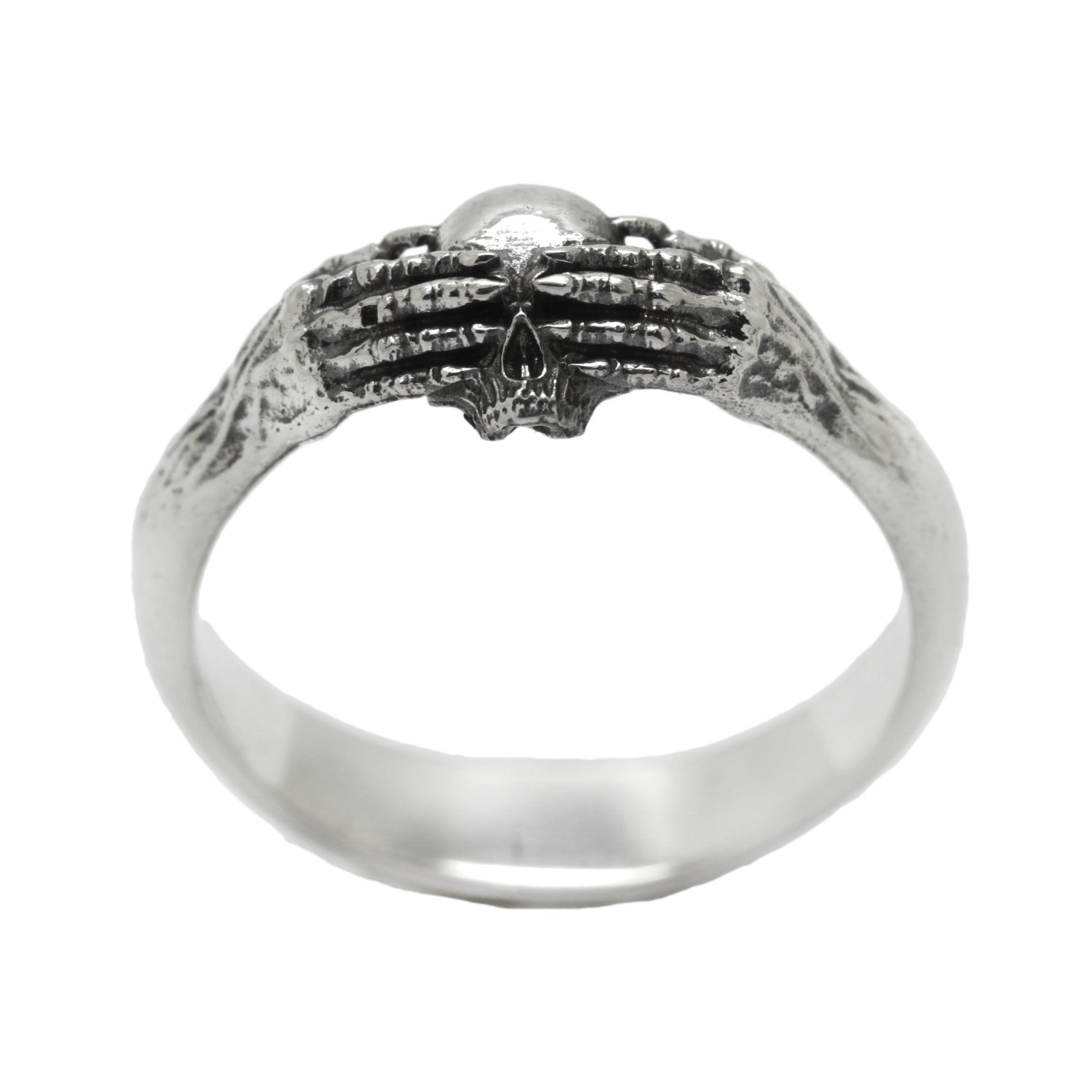 Till Death is Blind, Skeleton Skull Claddagh, Love Till Death, Couple Rings, Unique Engagement or Wedding, Sterling Silver