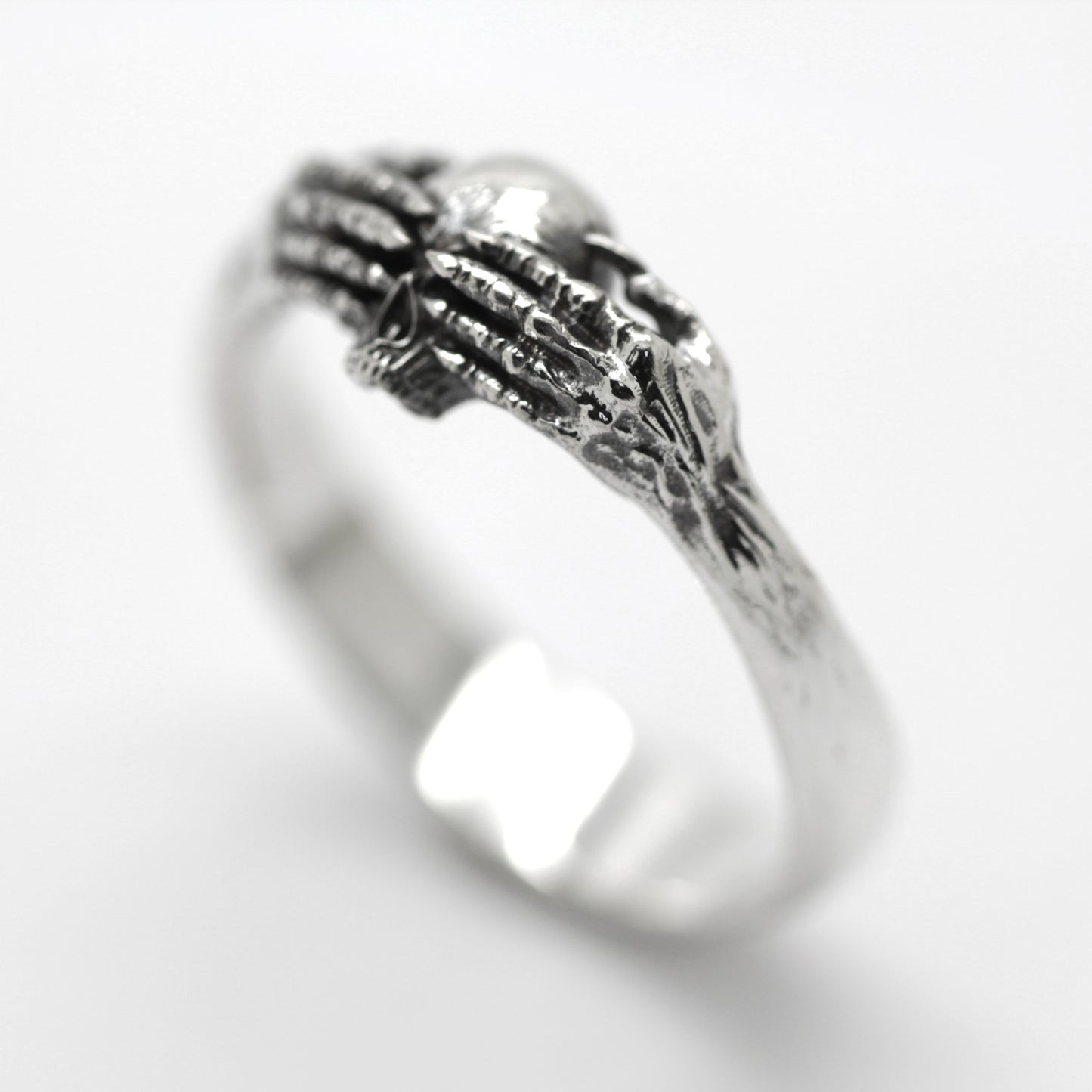 Till Death is Blind, Skeleton Skull Claddagh, Love Till Death, Couple Rings, Unique Engagement or Wedding, Sterling Silver