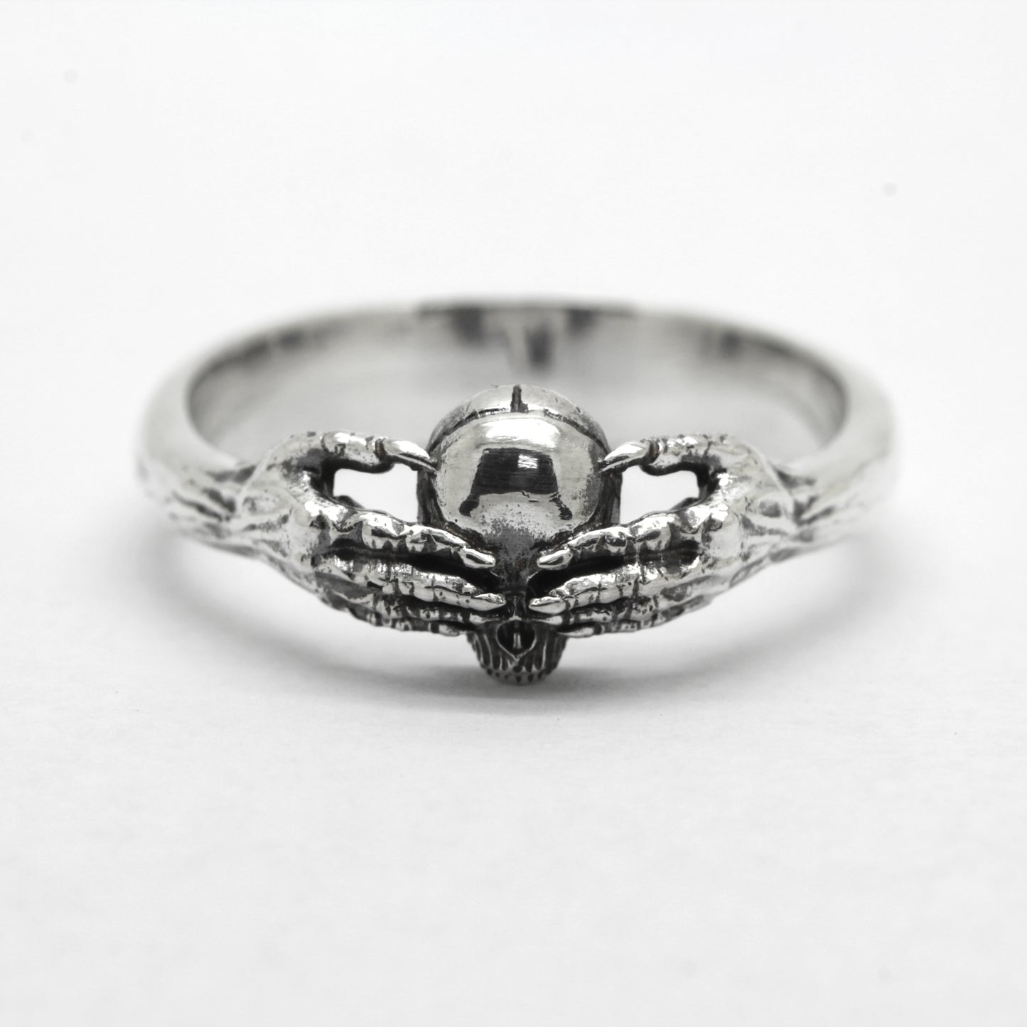 Till Death is Blind, Skeleton Skull Claddagh, Love Till Death, Couple Rings, Unique Engagement or Wedding, Sterling Silver