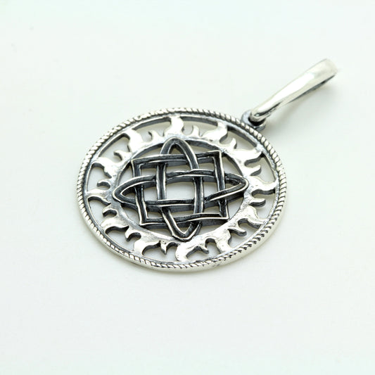 This handcrafted sterling silver pendant features the Star of Lada – an ancient Slavic symbol of harmony, love, and feminine energy. Worn as a talisman, it embodies protection, inner peace, and the nurturing power of the goddess. A meaningful piece for those who connect with nature, tradition, and spiritual balance.