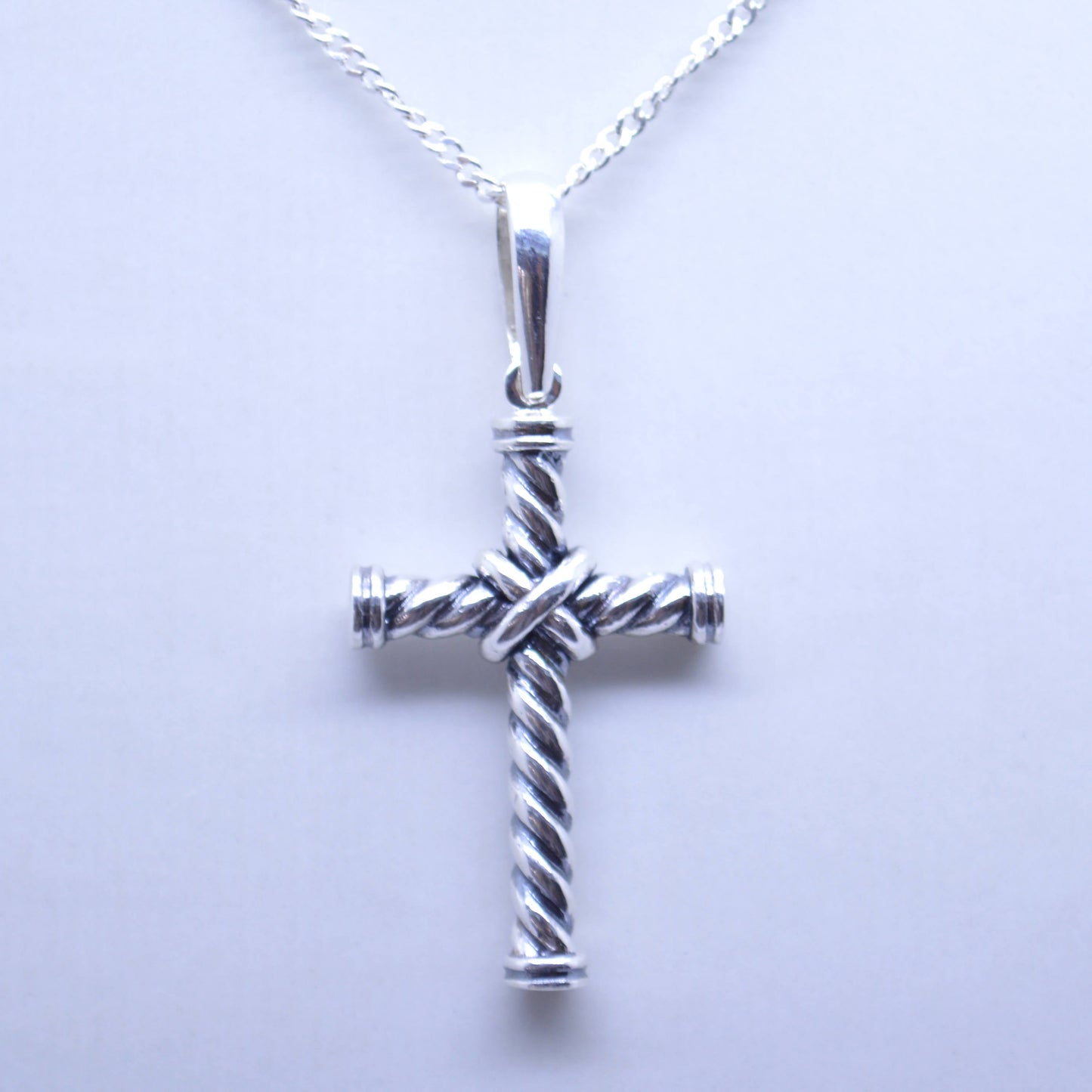 Unisex-Anhänger Kreuz Sterling Silber 925