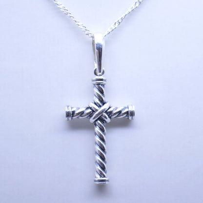 Unisex-Anhänger Kreuz Sterling Silber 925