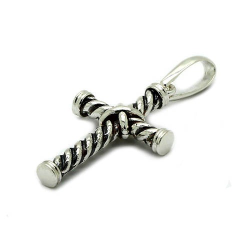 Unisex-Anhänger Kreuz Sterling Silber 925