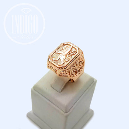 Game of Thrones Royal Heraldry Löwe Herrenring Siegelring 14 Karat Gold 585