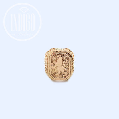 Game of Thrones Royal Heraldry Löwe Herrenring Siegelring 14 Karat Gold 585