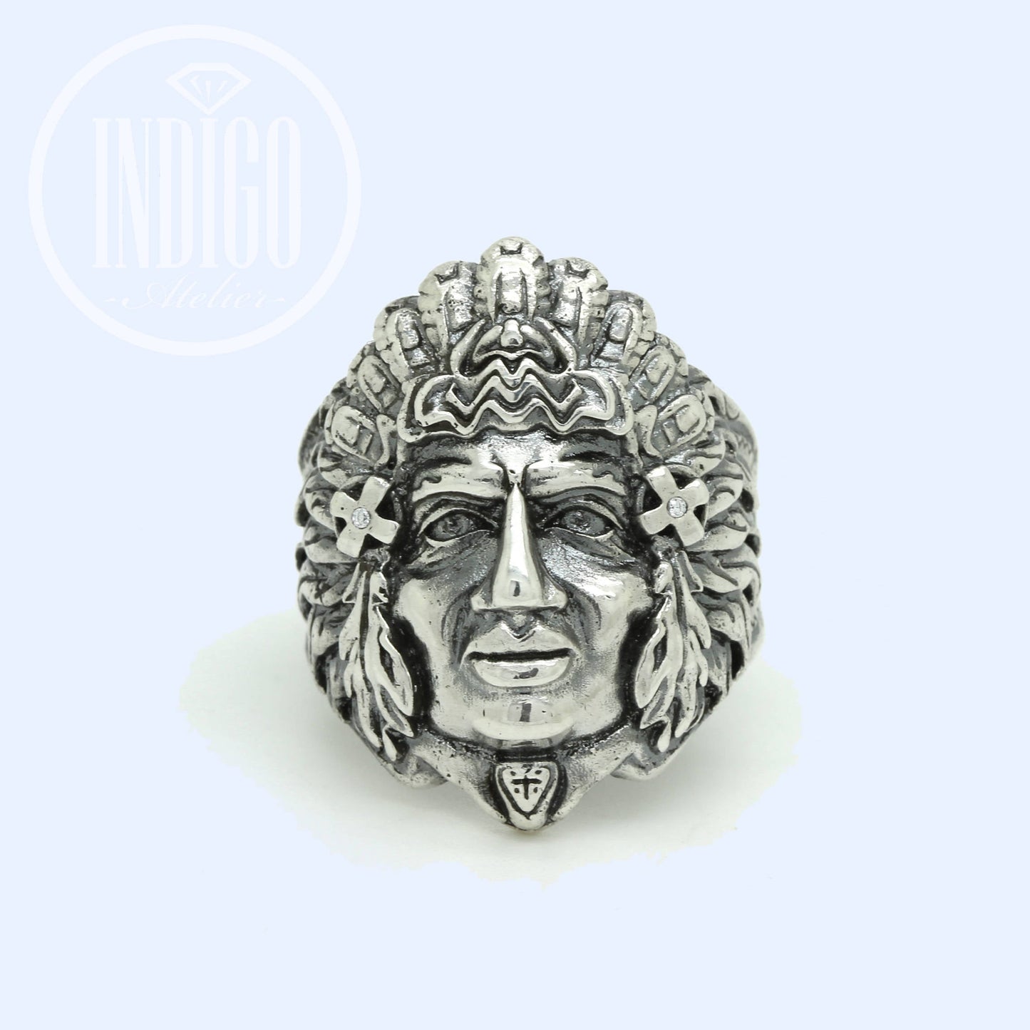 Geronimo Legendary Indian Apache's Hero Men's Ring Silver 925
