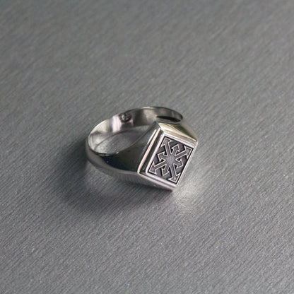 Unisex stříbrný prsten Chaos Magic Star 925