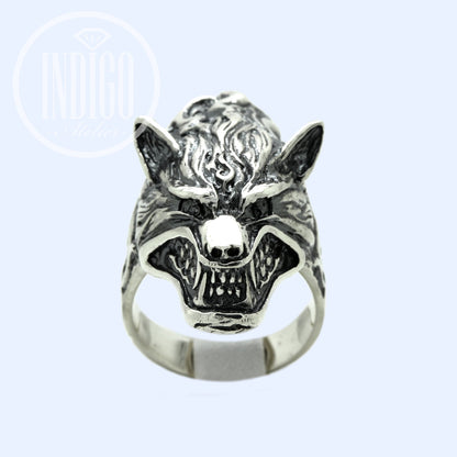 Werewolf Wolf Men's Ring Silver 925