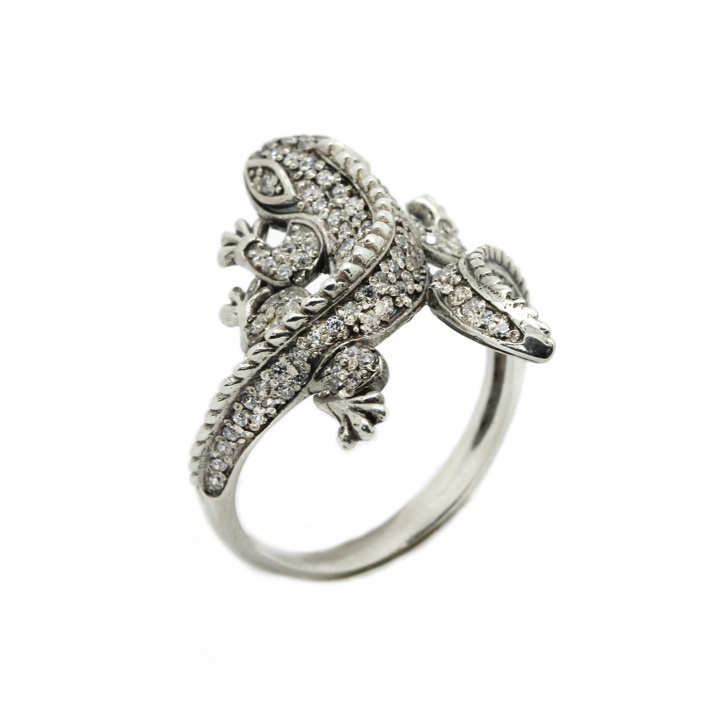 Dámský prsten Lizard Silver 925 se zirkony