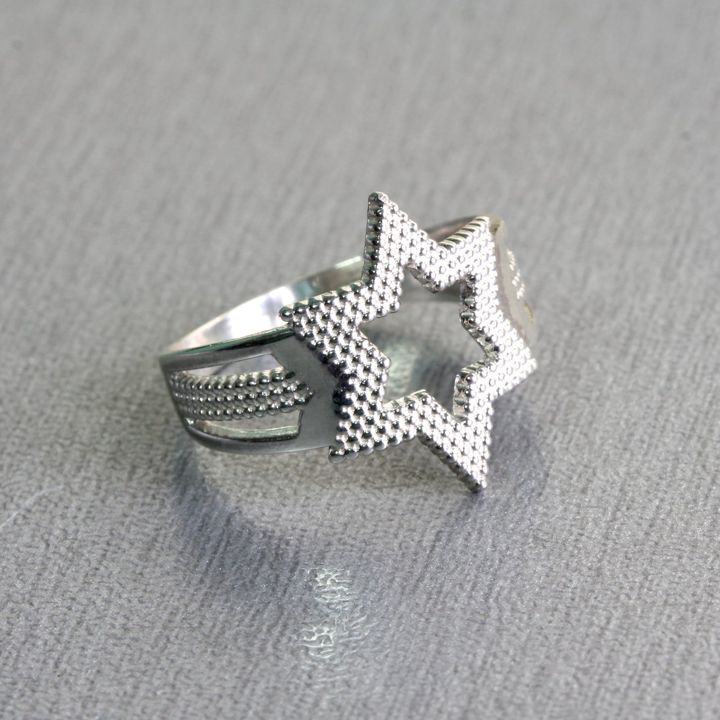 Davidstern-Ring, König Salomon-Ring, jüdischer Stern, Sterling-Silber-Ring, kleiner Finger-Ring