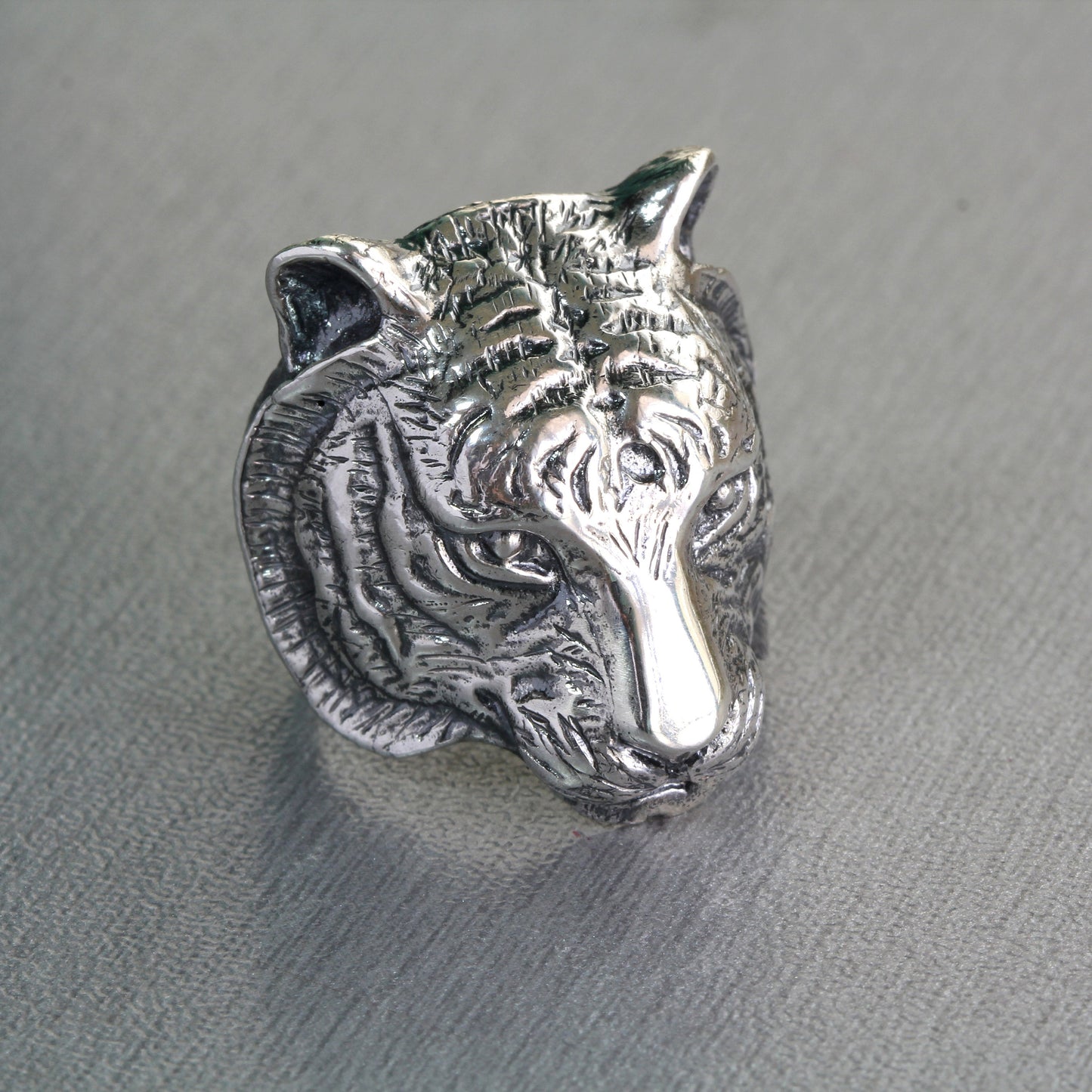 The Tiger Ring Gift for Hunters Men's Ring Silver 925