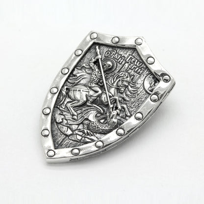 The Saint George the Victorious Archangel Mens Pendant Silver 925