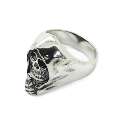 Santa Muerte Death Skull Men prsten Stříbrný 925
