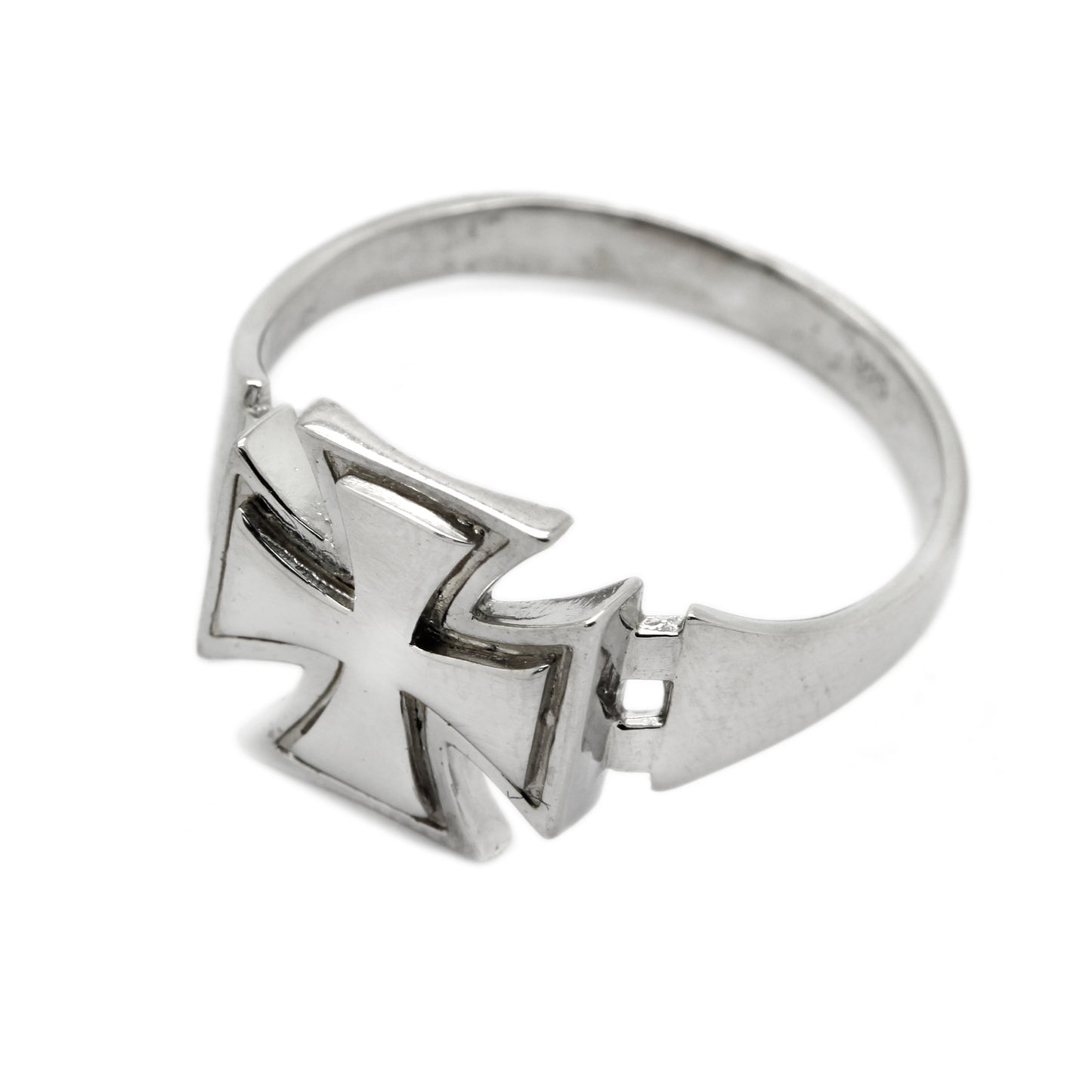 Rytířský kříž Pánský prsten Signet Sterling Silver 925