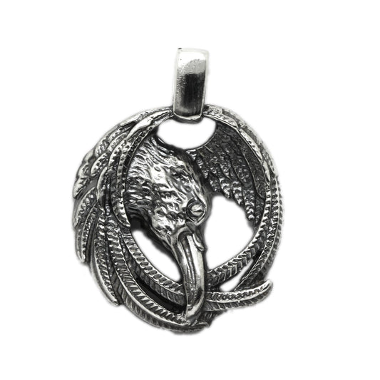 Black Raven Pendant Celtic Mythology Silver 925