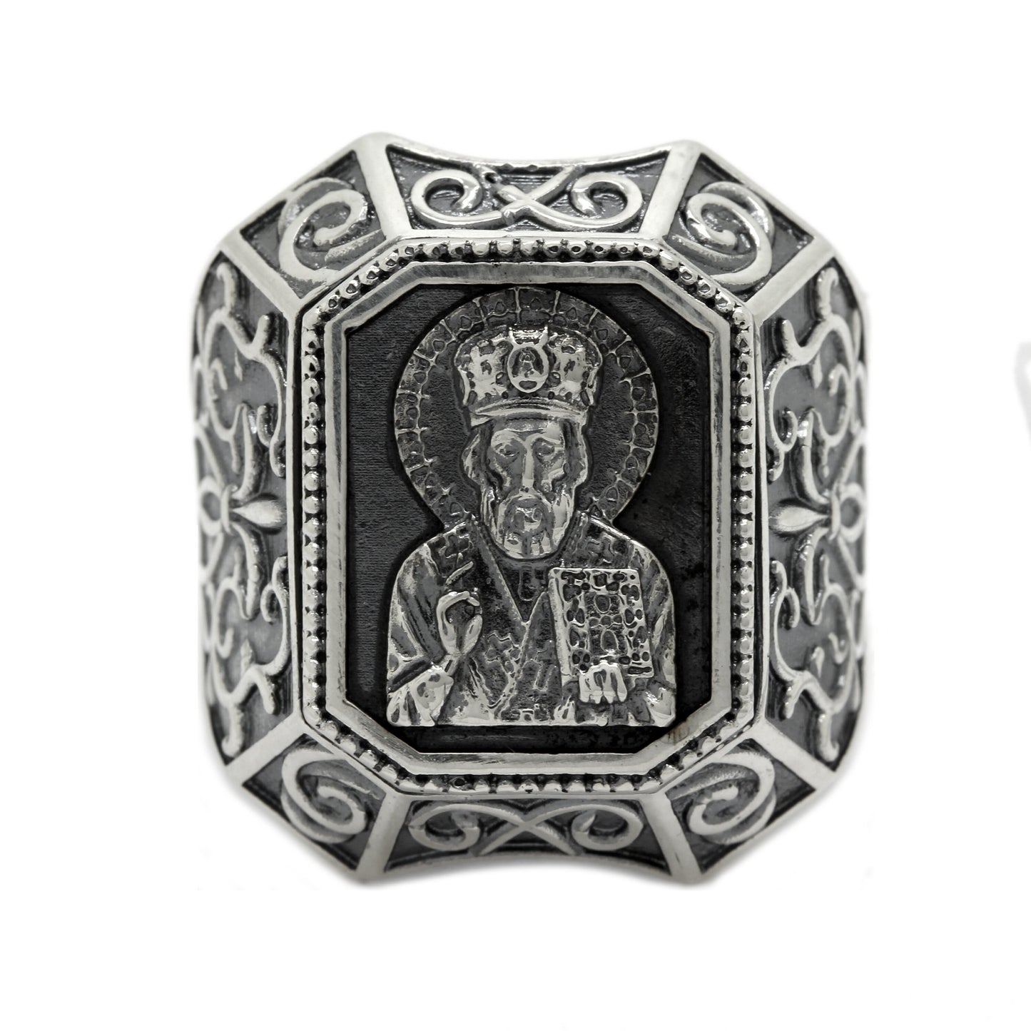 Ring des Heiligen Nikolaus Der Wundertäter Silber 925