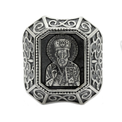 Saint Nicholas The Wonderworker Ring Silver 925