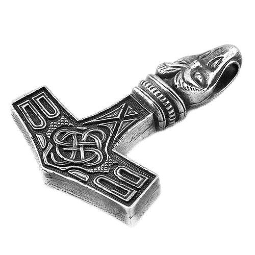 Mens Viking Pendant Thor's Hammer Mjolnir Silver 925