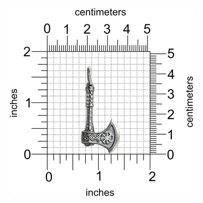 Herren Axt Kolovrat Kolyadnik Anhänger Silber 925