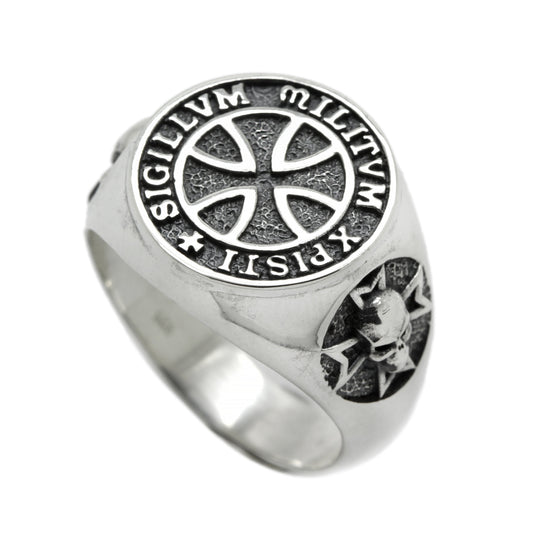 Knights Templar Cross Silver 925 Ring