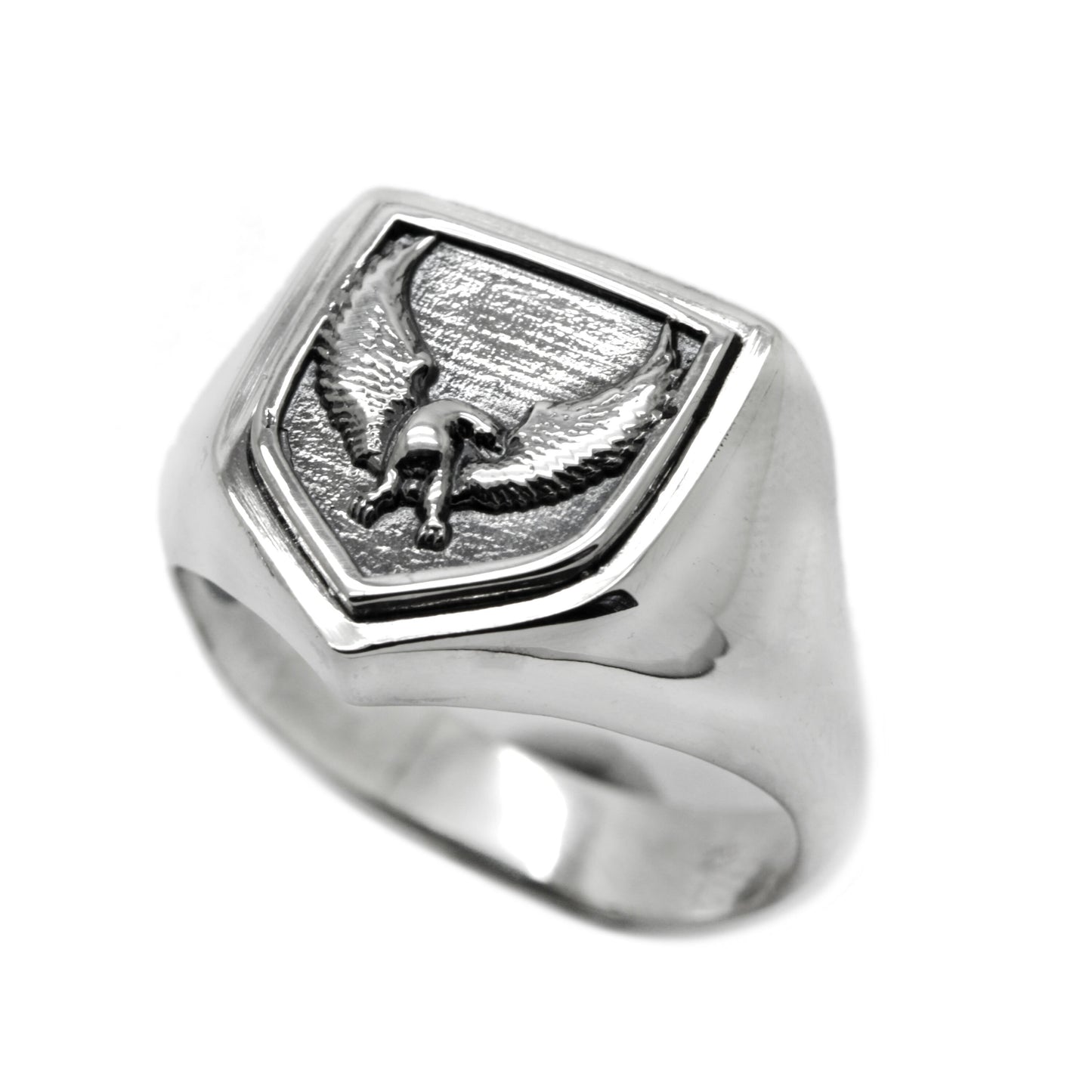 Weißkopfseeadler Symbol Herrenring Silber 925