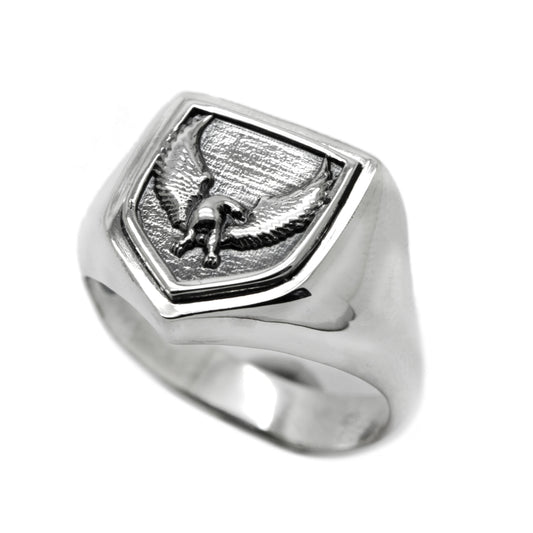 Pánský prsten se symbolem orla bělohlavého, stříbro 925