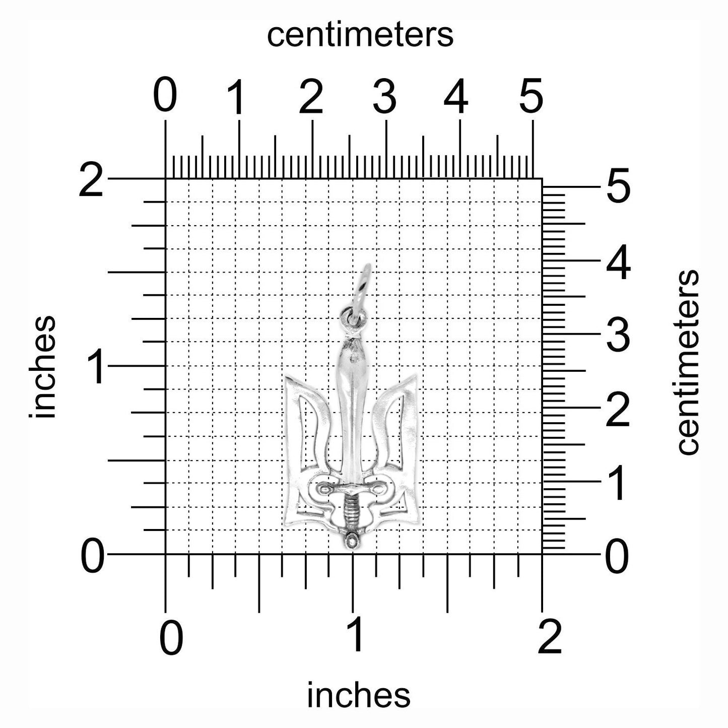 Trident Trizub Unisex Anhänger Silber 925