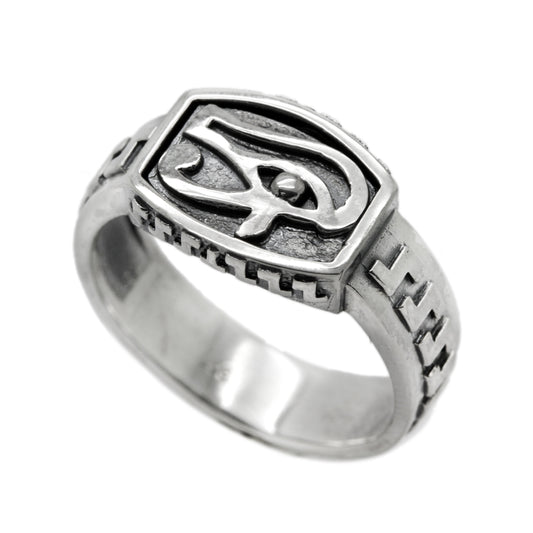 Stříbrný prsten s egyptským symbolem Horus Eye 925