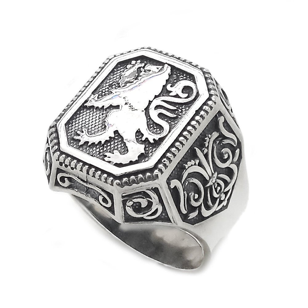 Game of Thrones Lion Heraldry Men Signet Silver 925