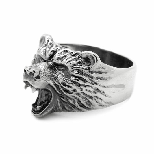 Bear Mens Ring Sterling Silver 925