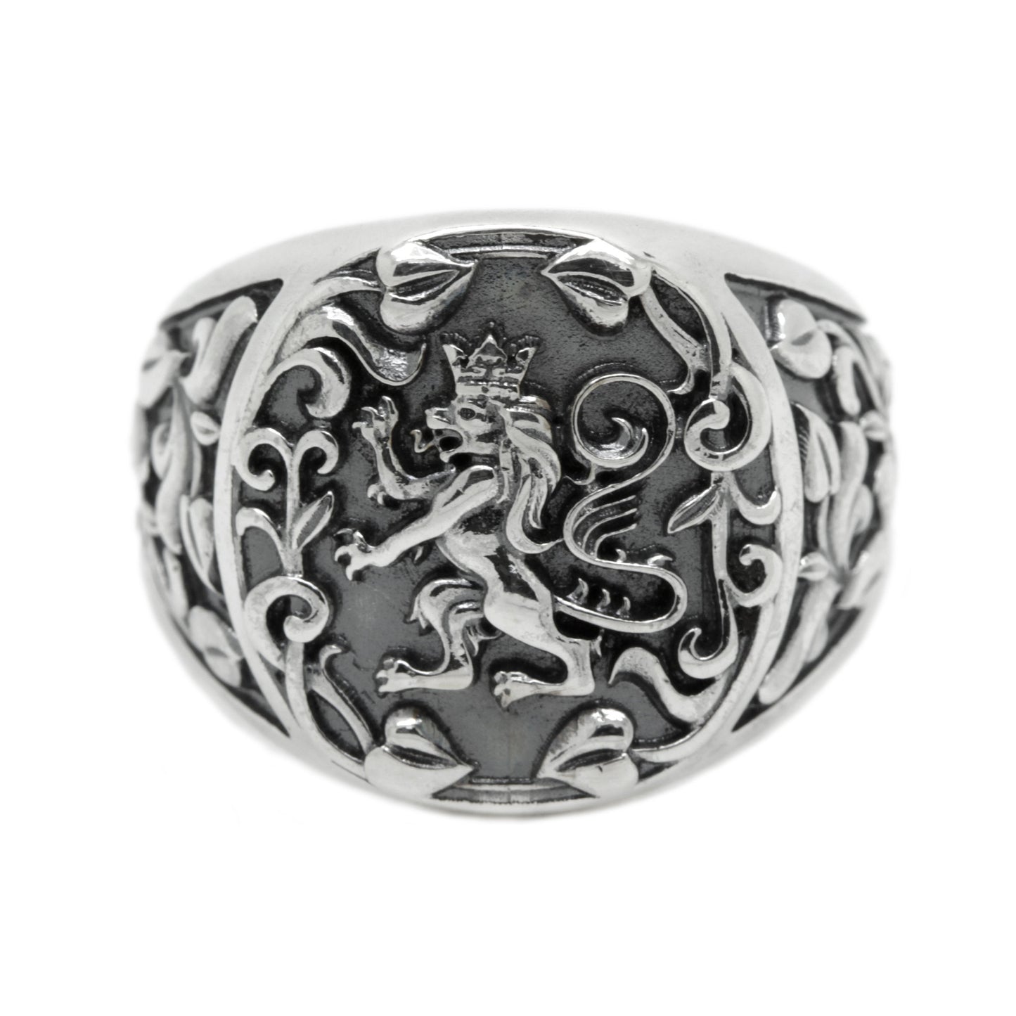 Zběsilý lev Heraldika, Pánský prsten Sterling Silver