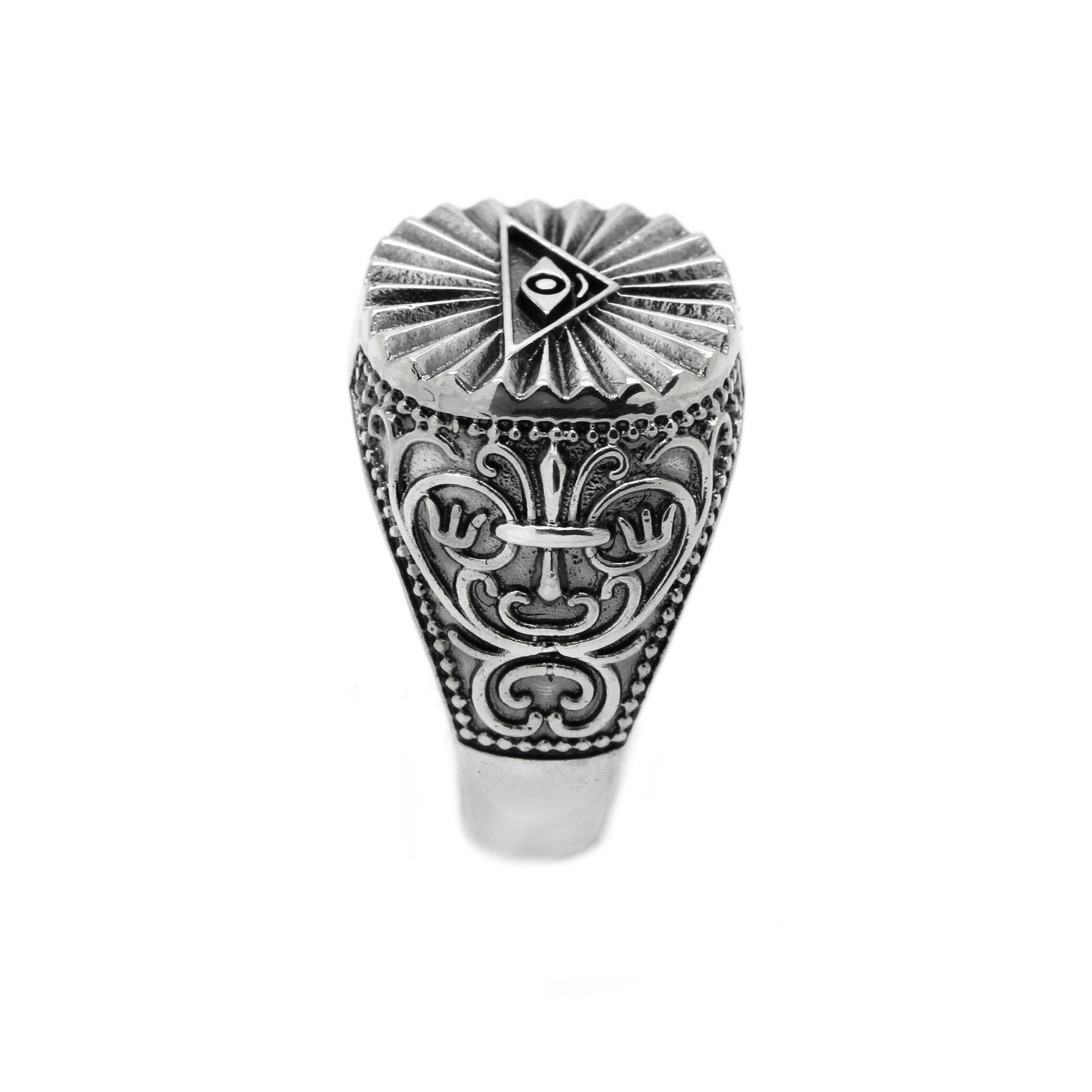Eye of Providence Masonic Style Men's Ring Silver 925
