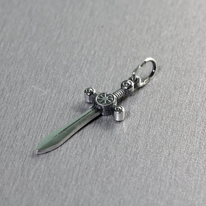 Sword with Colovrat Mens Pendant, Sterling Silver 925