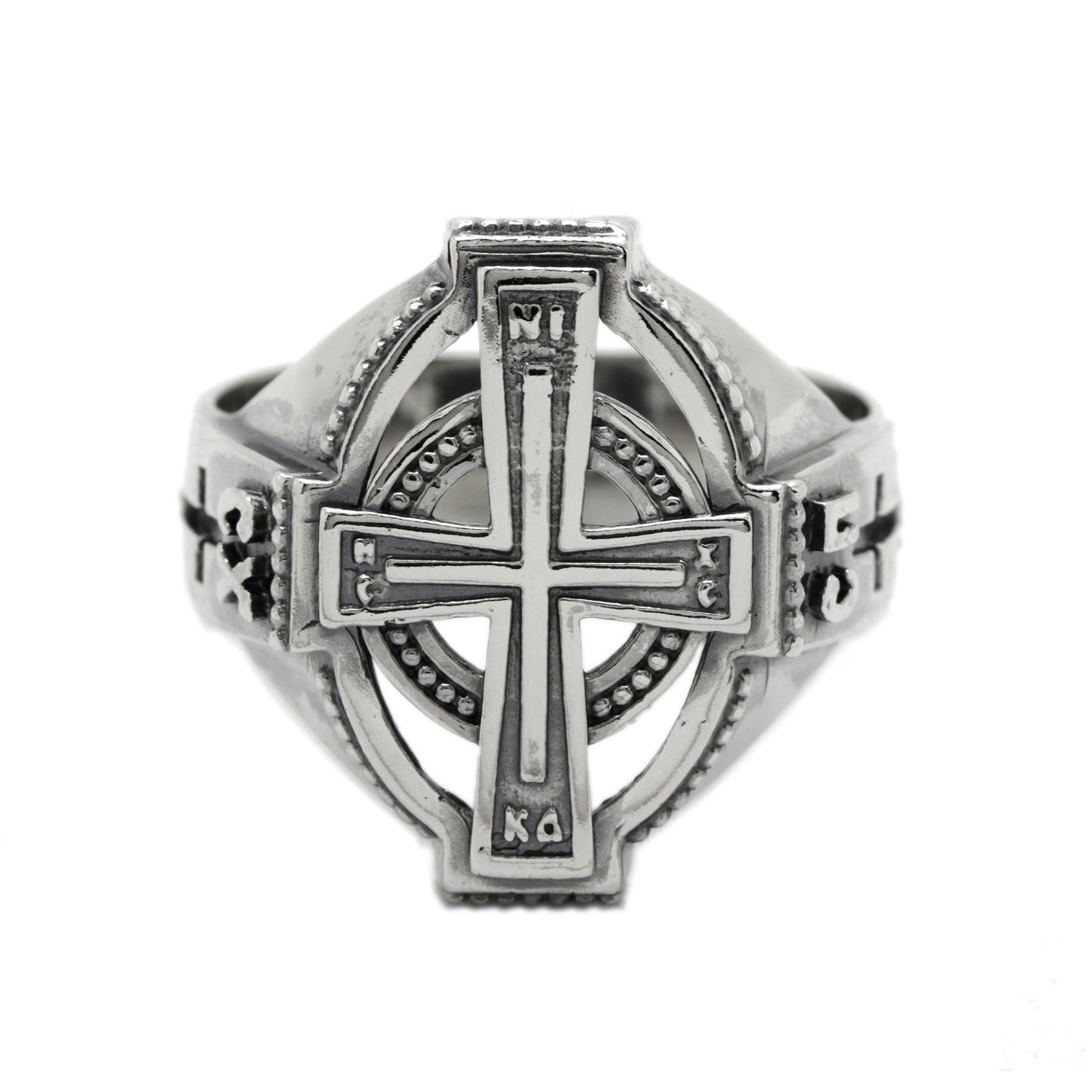 Pánský prsten Cross Bless &amp; Save Sterling Solid Silver 925