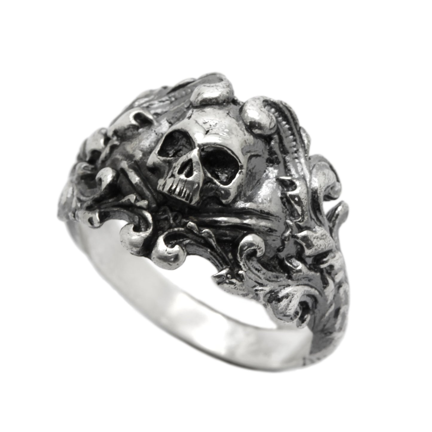 Totenkopf-Piraten-Meer-Ring aus Sterlingsilber 925