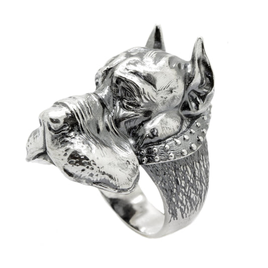 Great Dane Dog Breed Ring, Men's Ring Silver 925
