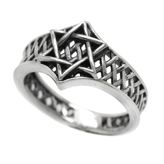 Star of David Ring, King Solomon Ring, Jewish Star, Sterling Silver Men Ring, Pinky Ring