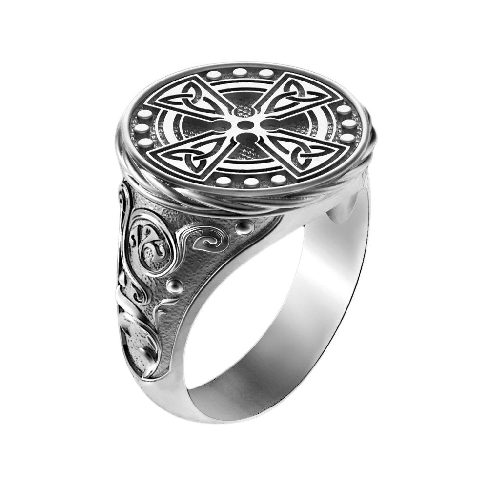 Slavic Celtic Mens Signet Silver 925