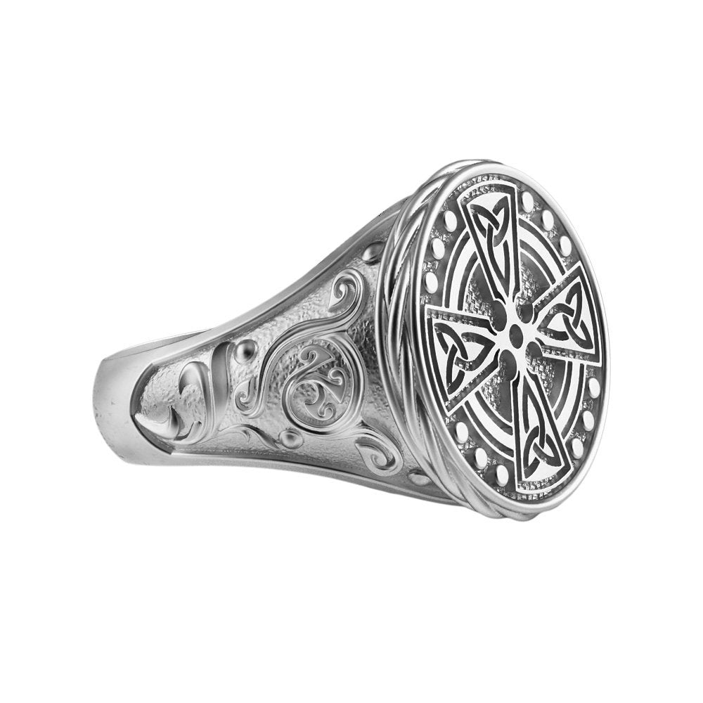 Slavic Celtic Mens Signet Silver 925