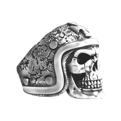 Biker Skull Signet Silver 925