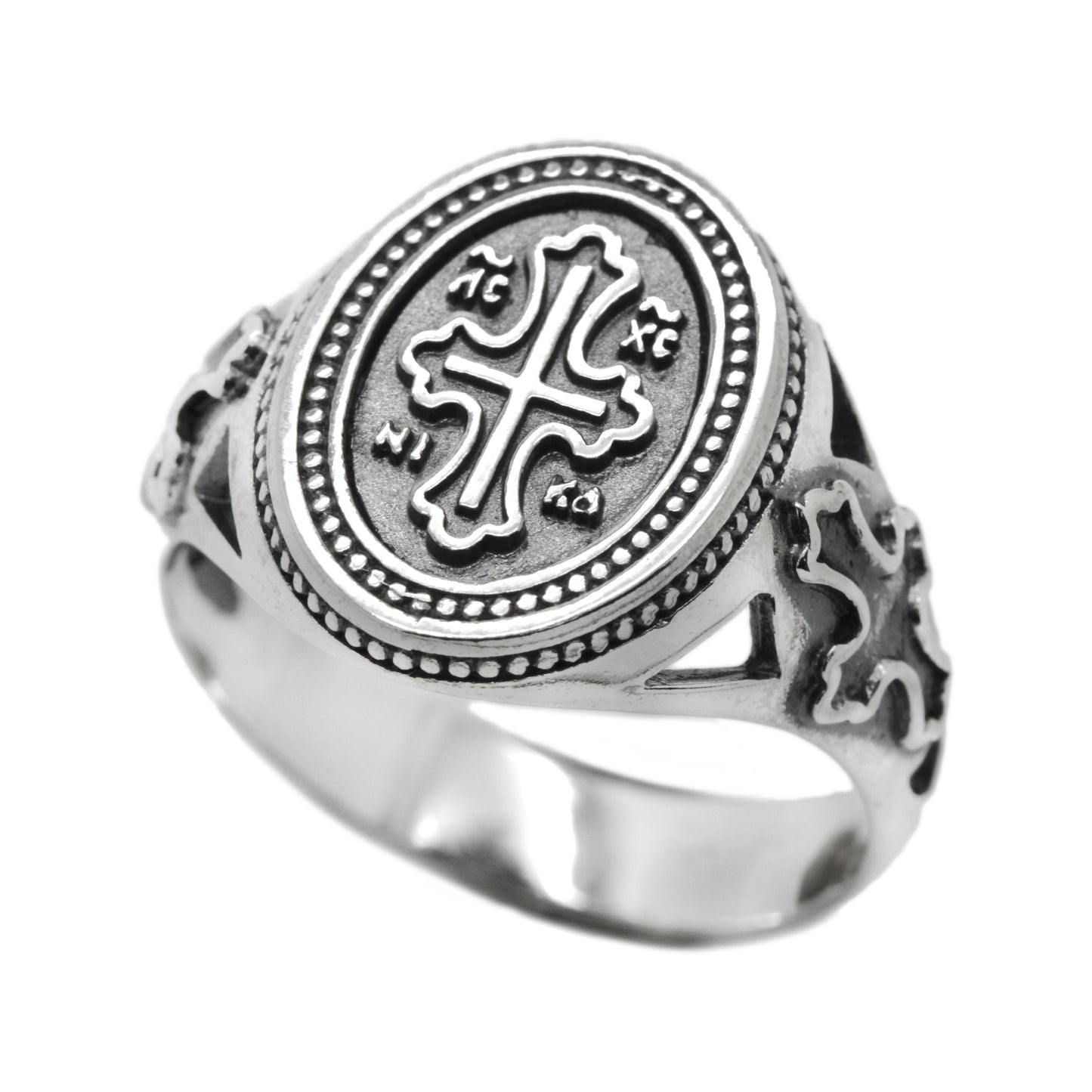 Christian Cross Save and Keep Unisex Ring Silver 925