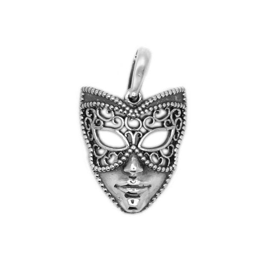 Maskerade Maske Damen Anhänger Silber 925