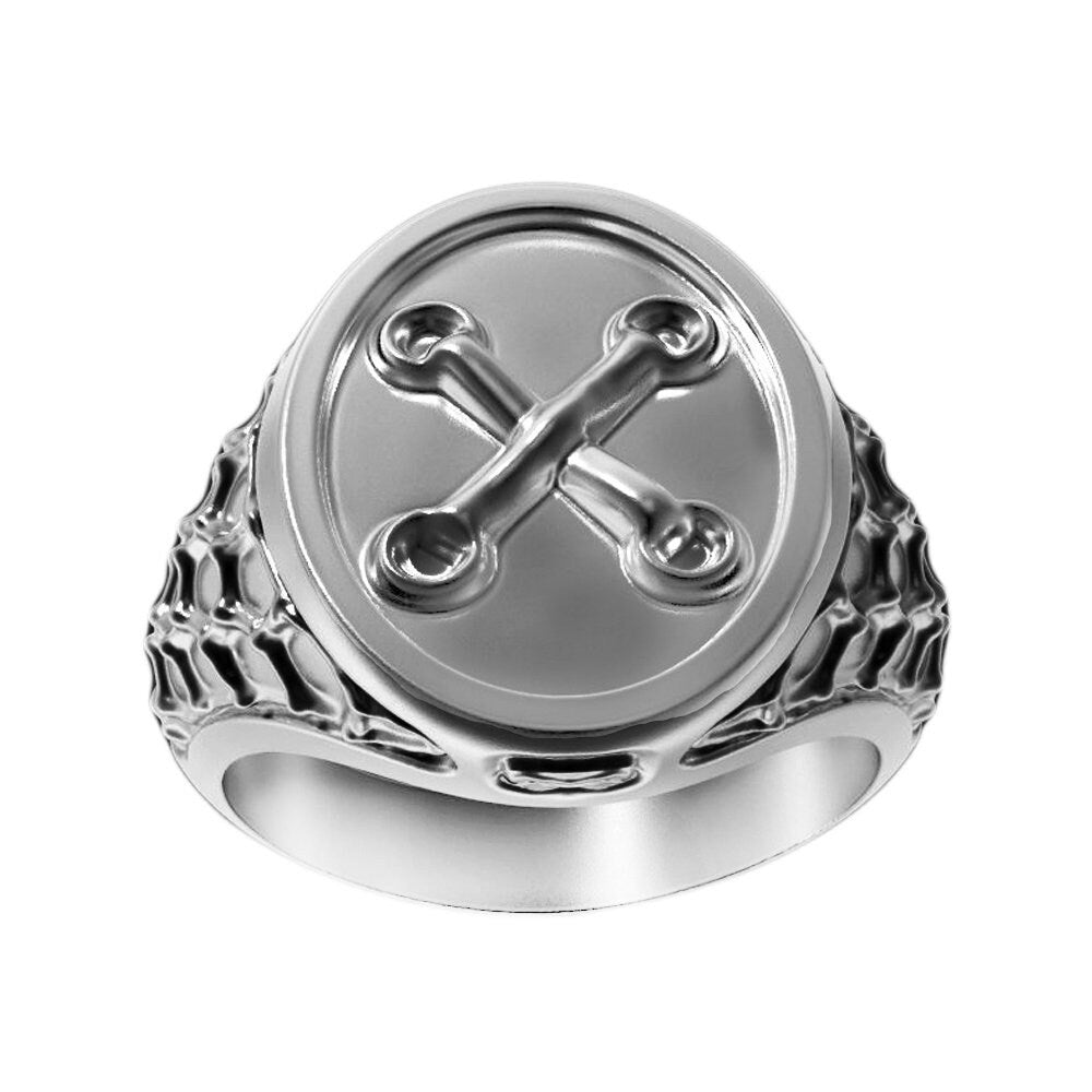 Tailor Button Unisex Silver Ring for Designers of Clothes