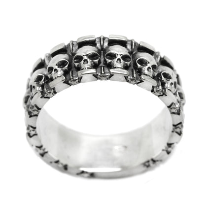 Engagement Skulls and Stars Unisex Ring Sterling Silver 925