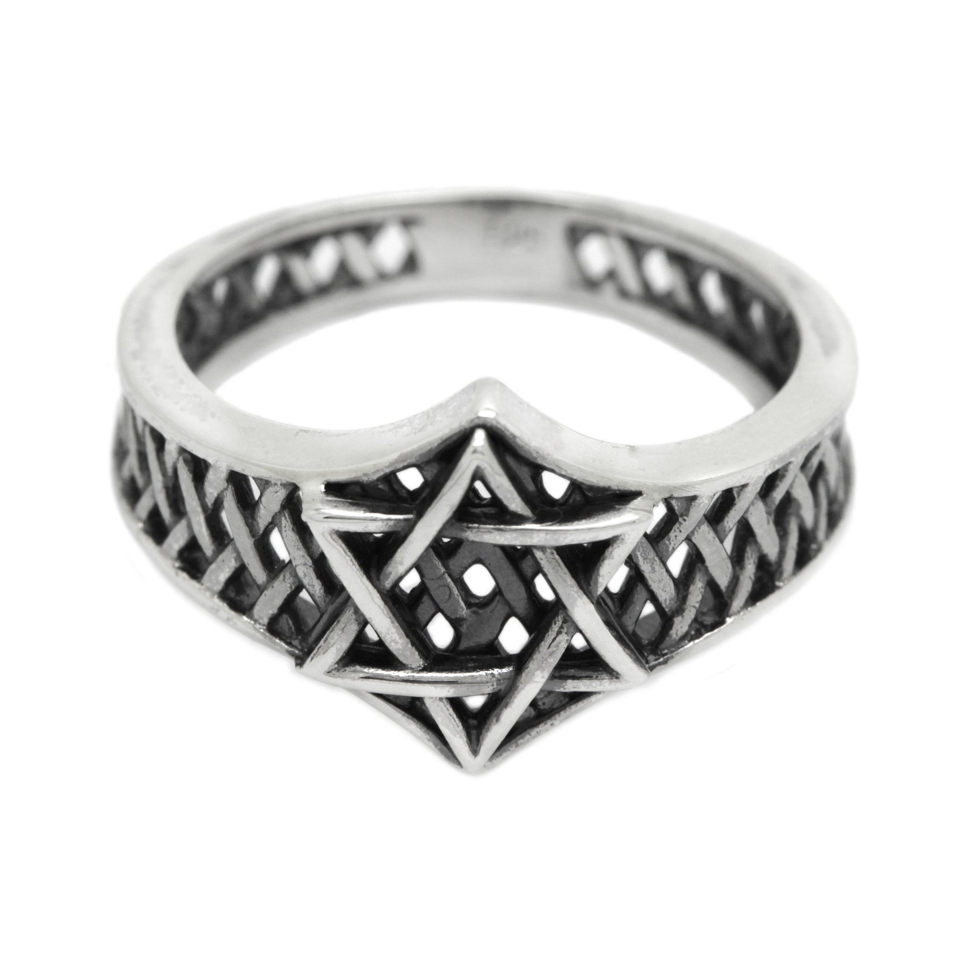 Star of David Ring, King Solomon Ring, Jewish Star, Sterling Silver Men Ring, Pinky Ring