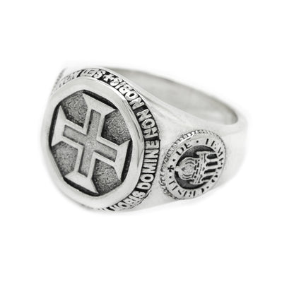 Orden des Christus, Orden des Salomo-Tempel-Siegels, Tempelritter-Kreuz-Ring aus Silber 925