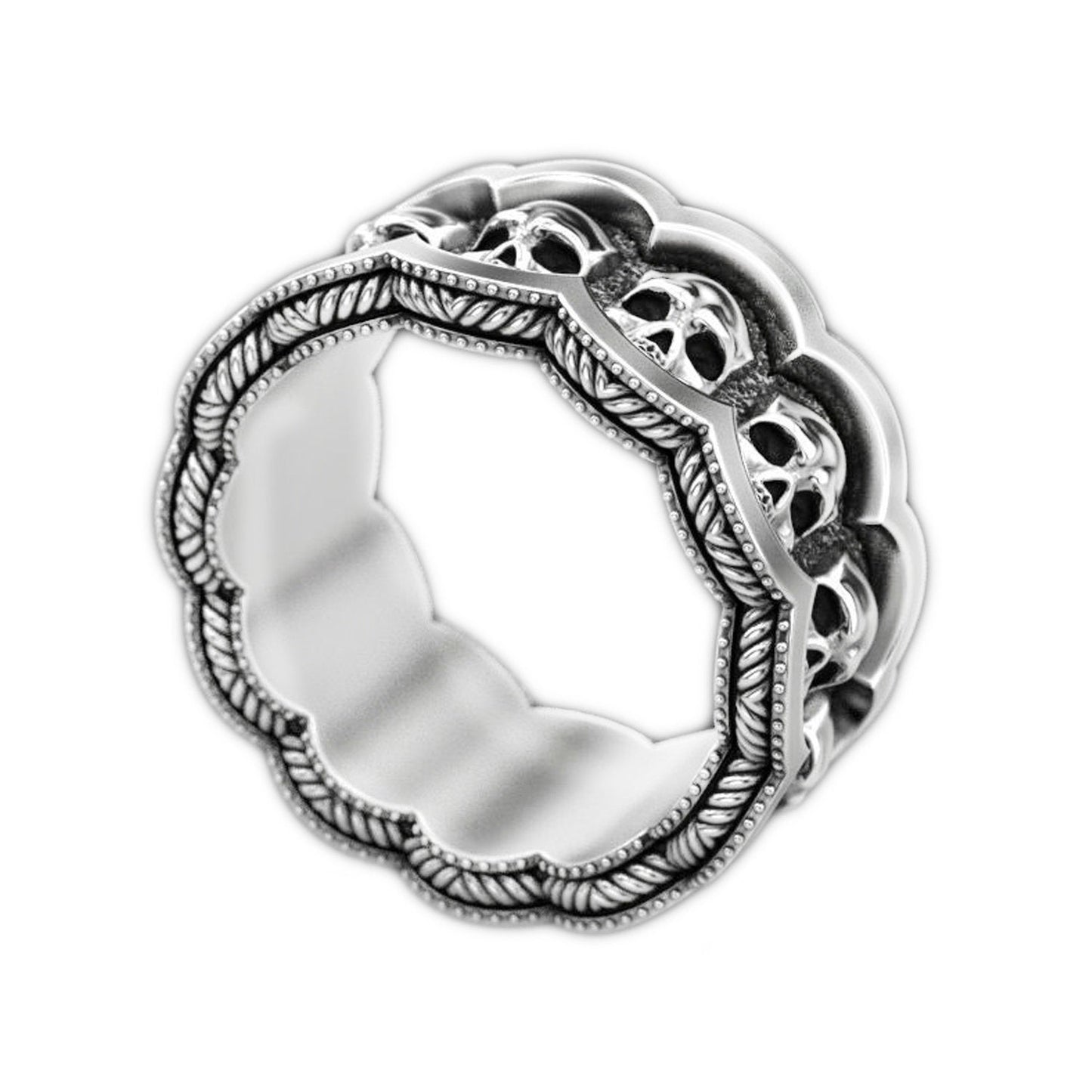 Gotický zásnubní prsten lebky, tmavé stříbro, prsten Pinky, prsten s kostrou, prsten Memento Mori, Santa Muerte