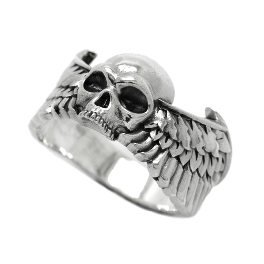 Prsten s lebkou a křídly, mincovní stříbro 925