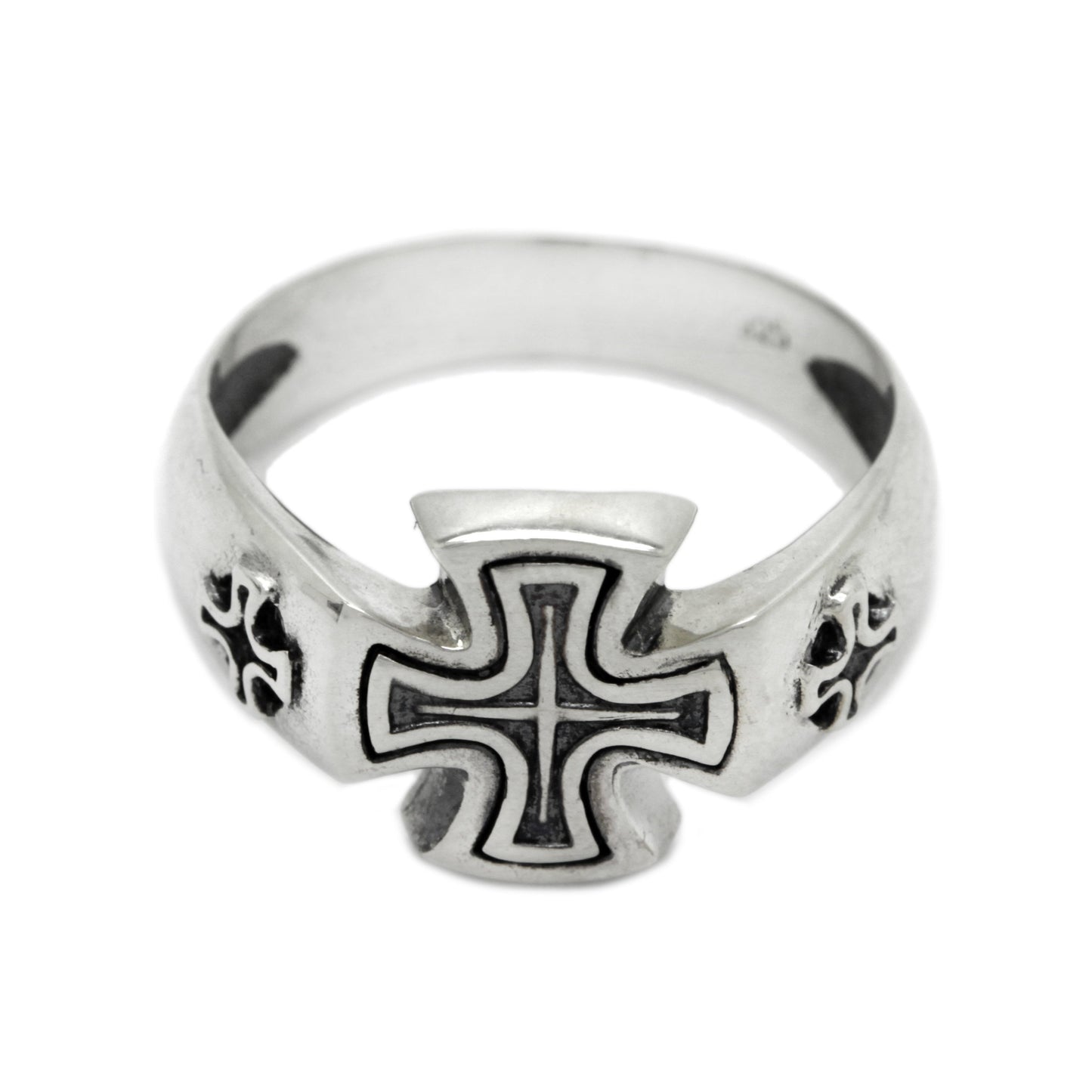 Knight's Cross, Iron Cross Men Ring Silver 925