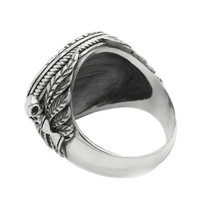 Scorpio Memento Mori, Zodiac Skull Ring, Sterling Silver 925